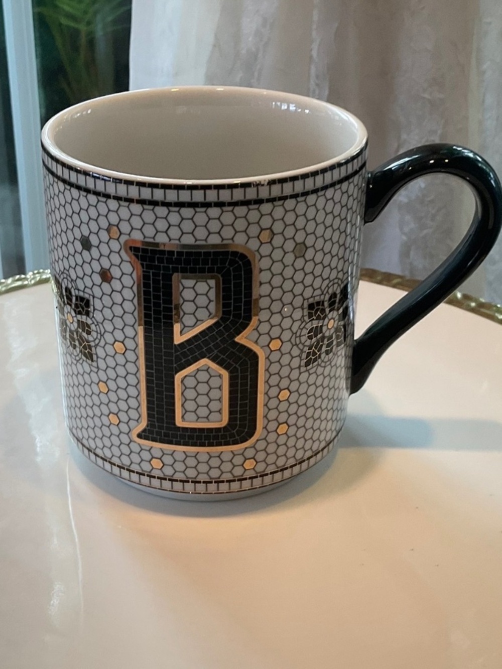 Anthropologie “B” Monogrammed Mug